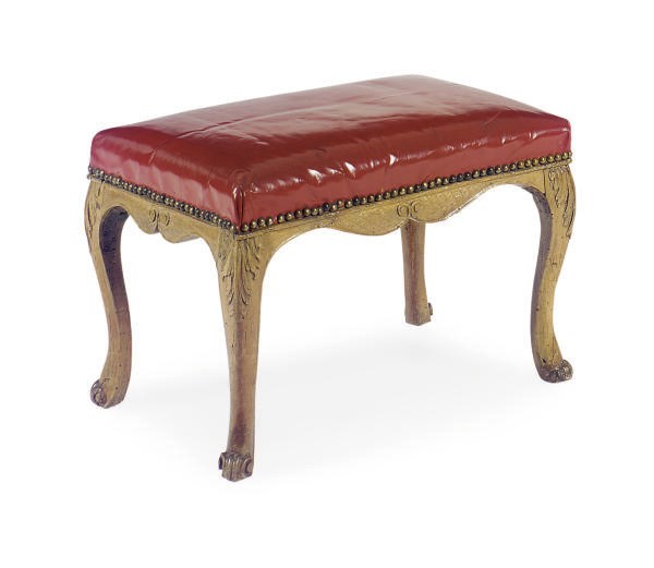 A FRENCH FRUITWOOD STOOL,