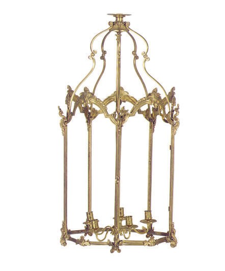 AN ORMOLU FIVE-LIGHT LANTERN,