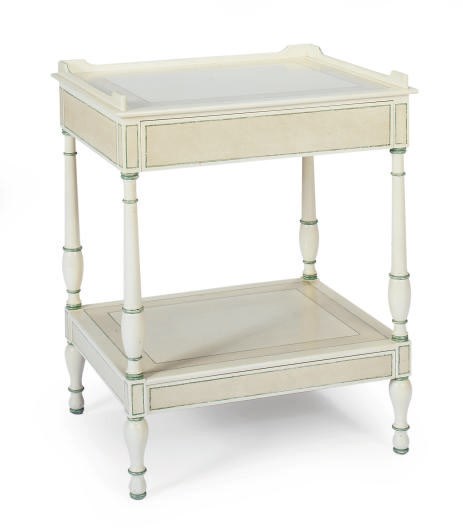 A PAINTED SIDE TABLE,