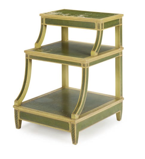 A PAINTED SIDE TABLE,