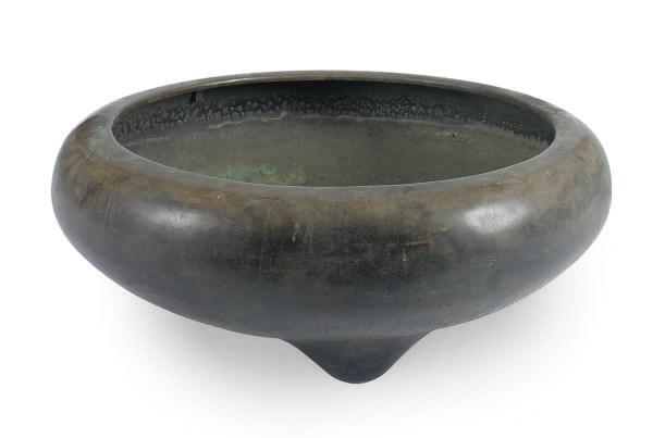 A PATINATED BRONZE CIRCULAR JARDINEIRE,