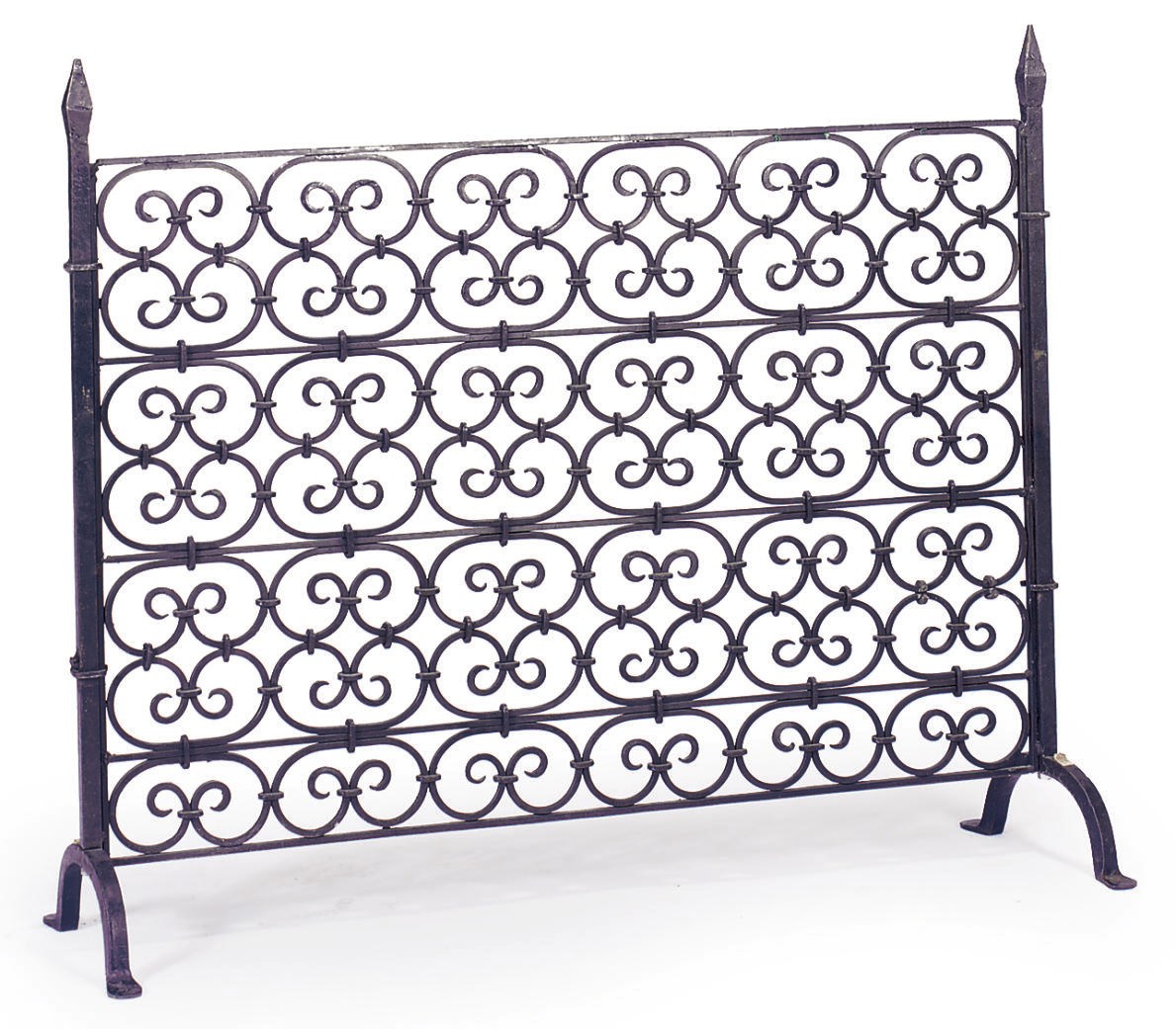 A WROUGHT IRON FIRESCREEN,
