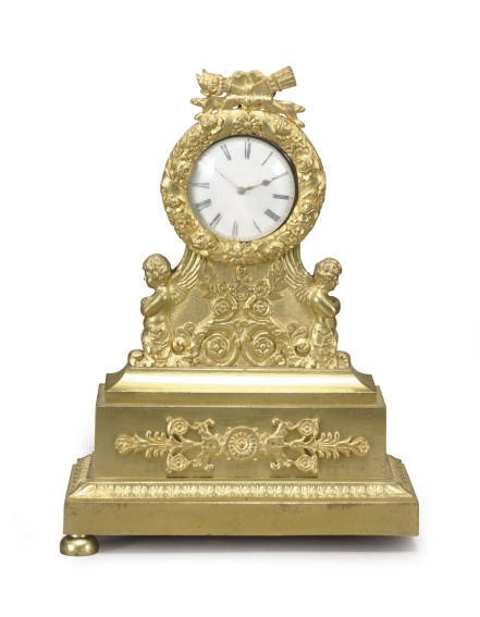 A CHARLES X ORMOLU MINIATURE WATCH STAND,