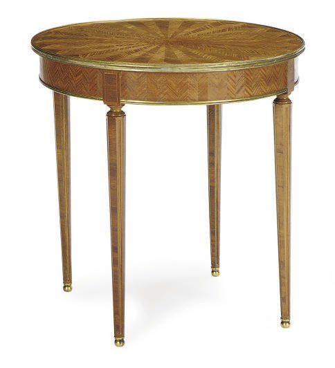 A GILT-METAL MOUNTED TULIPWOOD SIDE TABLE,