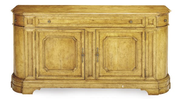 A STAINED FRUITWOOD CONSOLE CABINET,