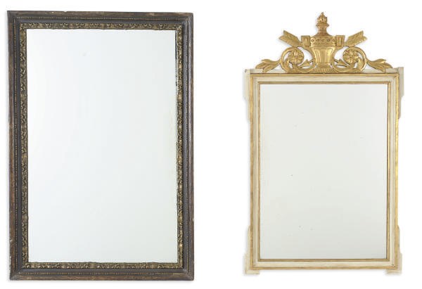 A GILTWOOD MIRROR,
