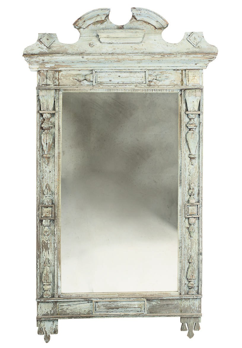 A PAIR OF SWEDISH PAINTED MIRRORS