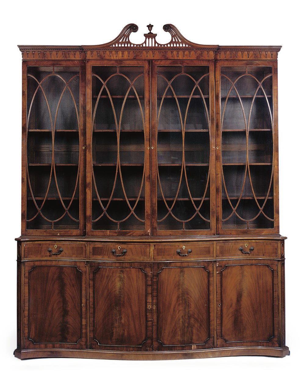 A MAHOGANY LIBRARY BOOKCASE