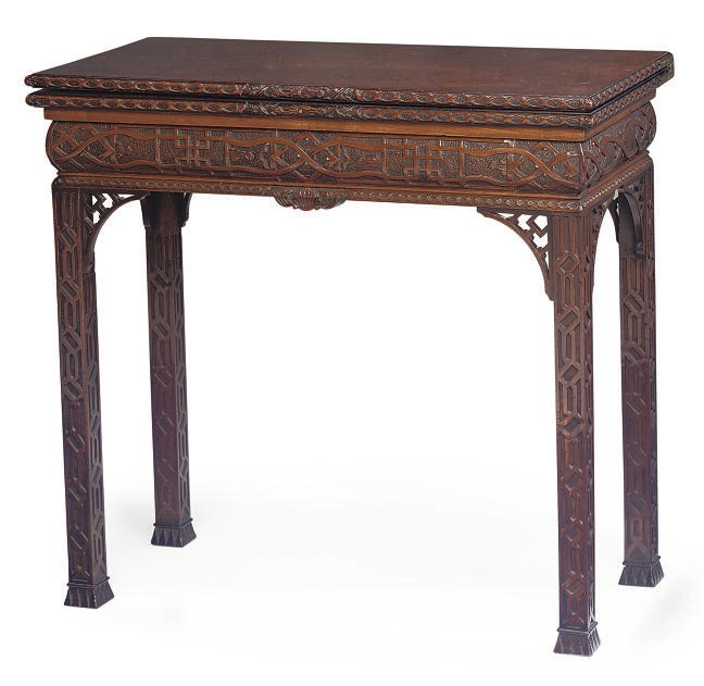A VICTORIAN MAHOGANY TEA-TABLE