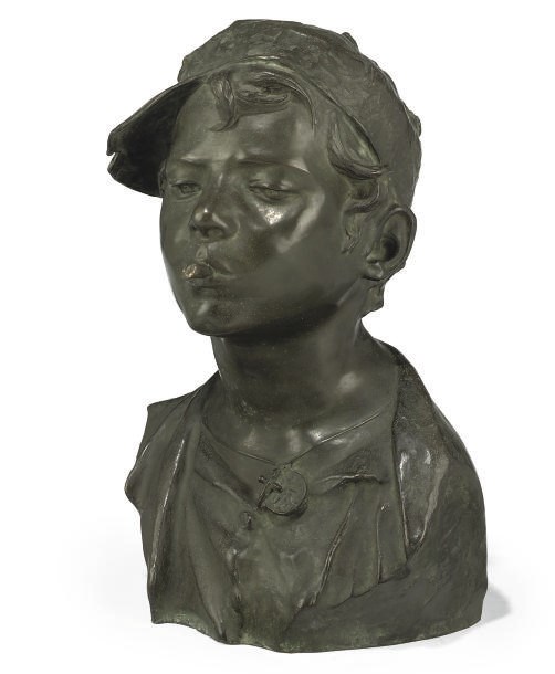 A NEOPOLITAN BRONZE BUST OF A BOY