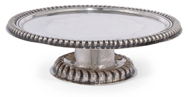 A WILLIAM AND MARY SILVER TAZZA