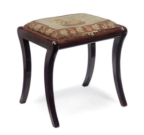 A REGENCY MAHOGANY STOOL