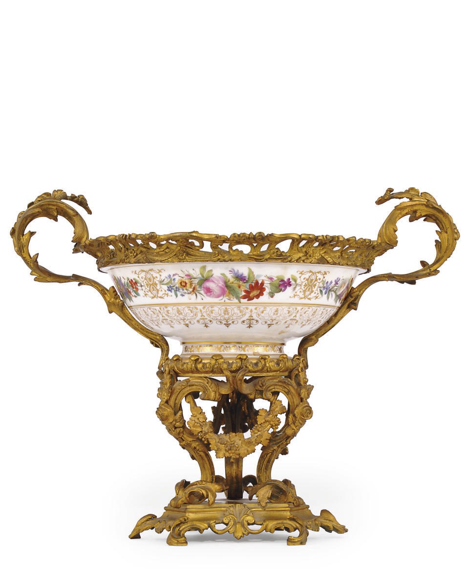 A SEVRES ORMOLU-MOUNTED BOWL