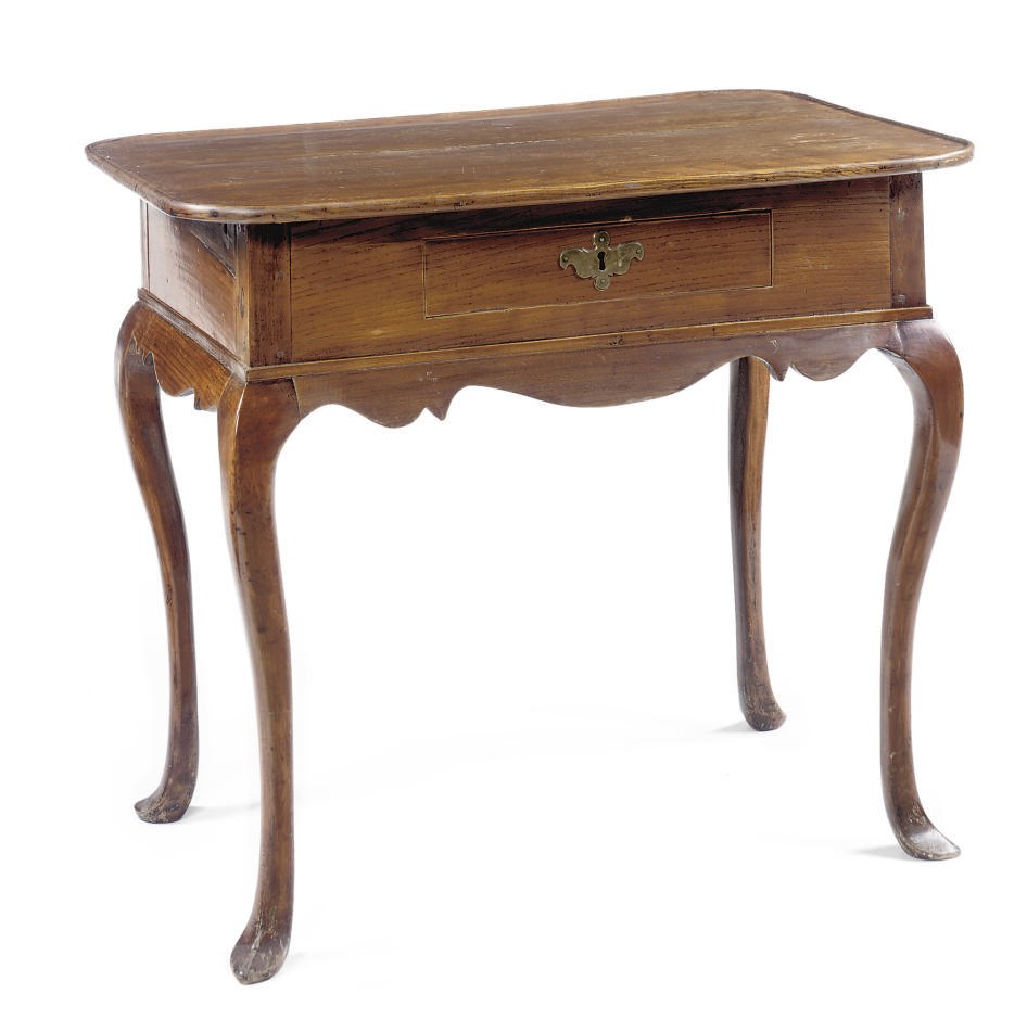 A DANISH ASH AND BEECHWOOD TEA TABLE
