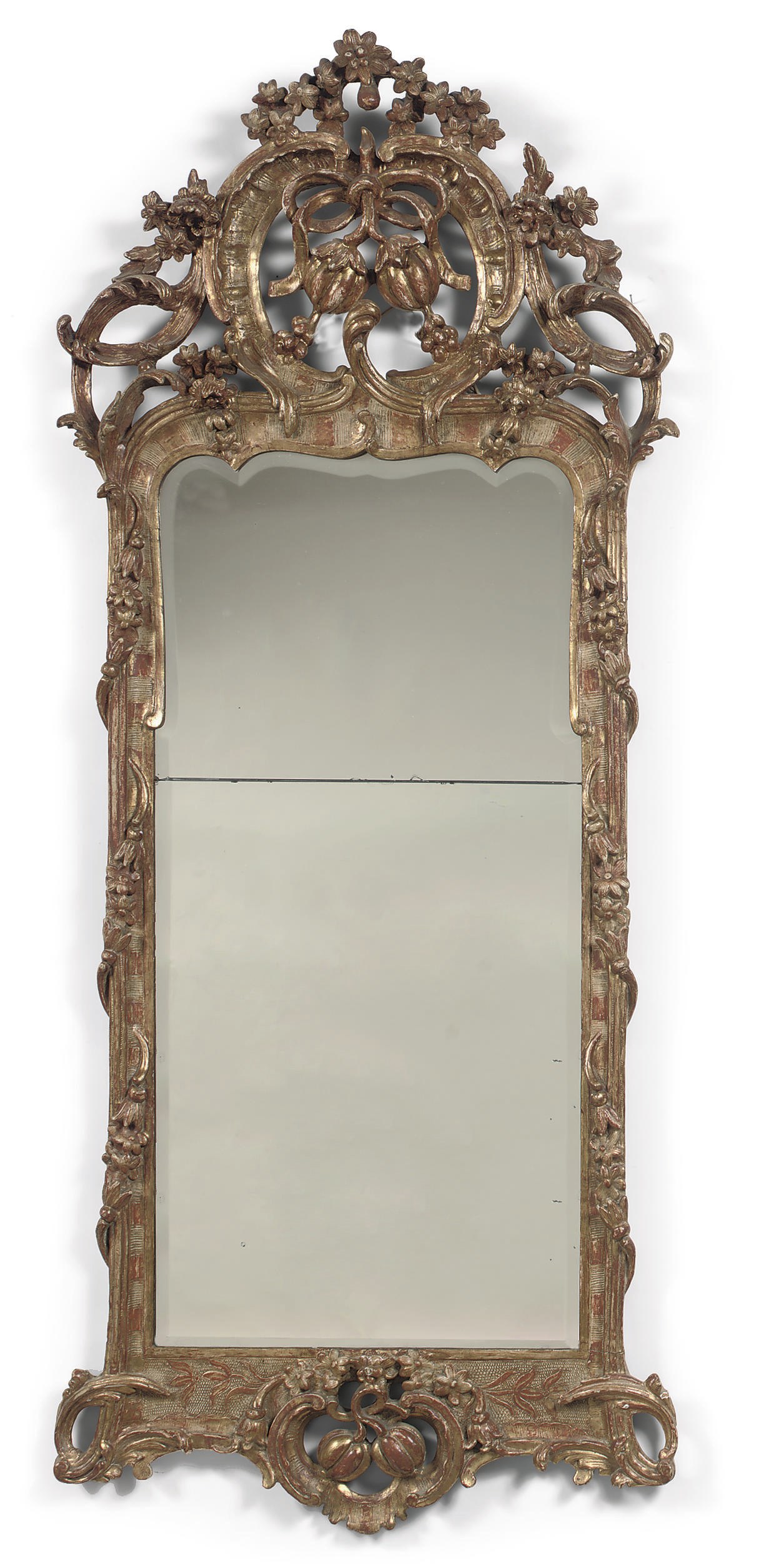 A DANISH GILTWOOD MIRROR