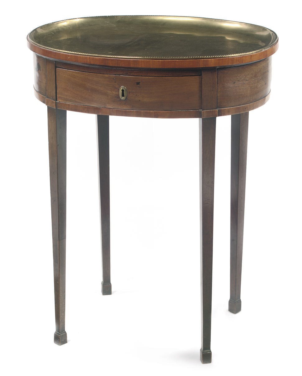A NORTH EUROPEAN MAHOGANY TEA TABLE