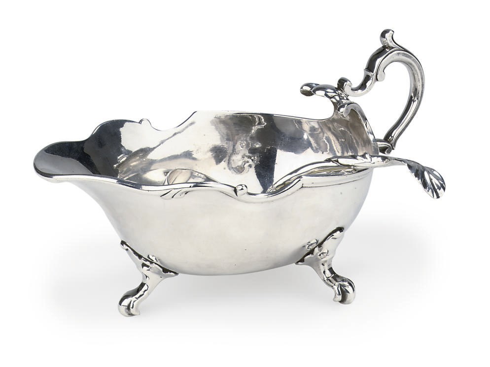 A Dutch silver sauceboat