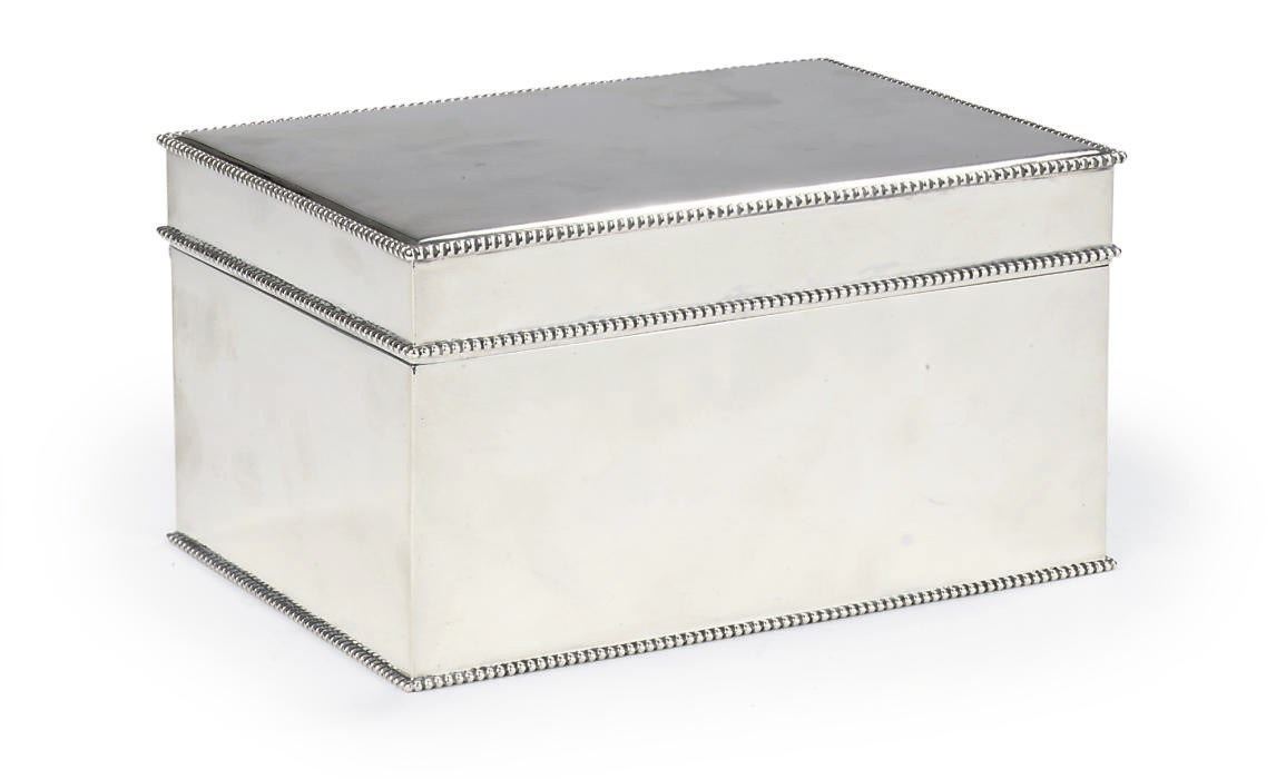 A Dutch silver biscuit box