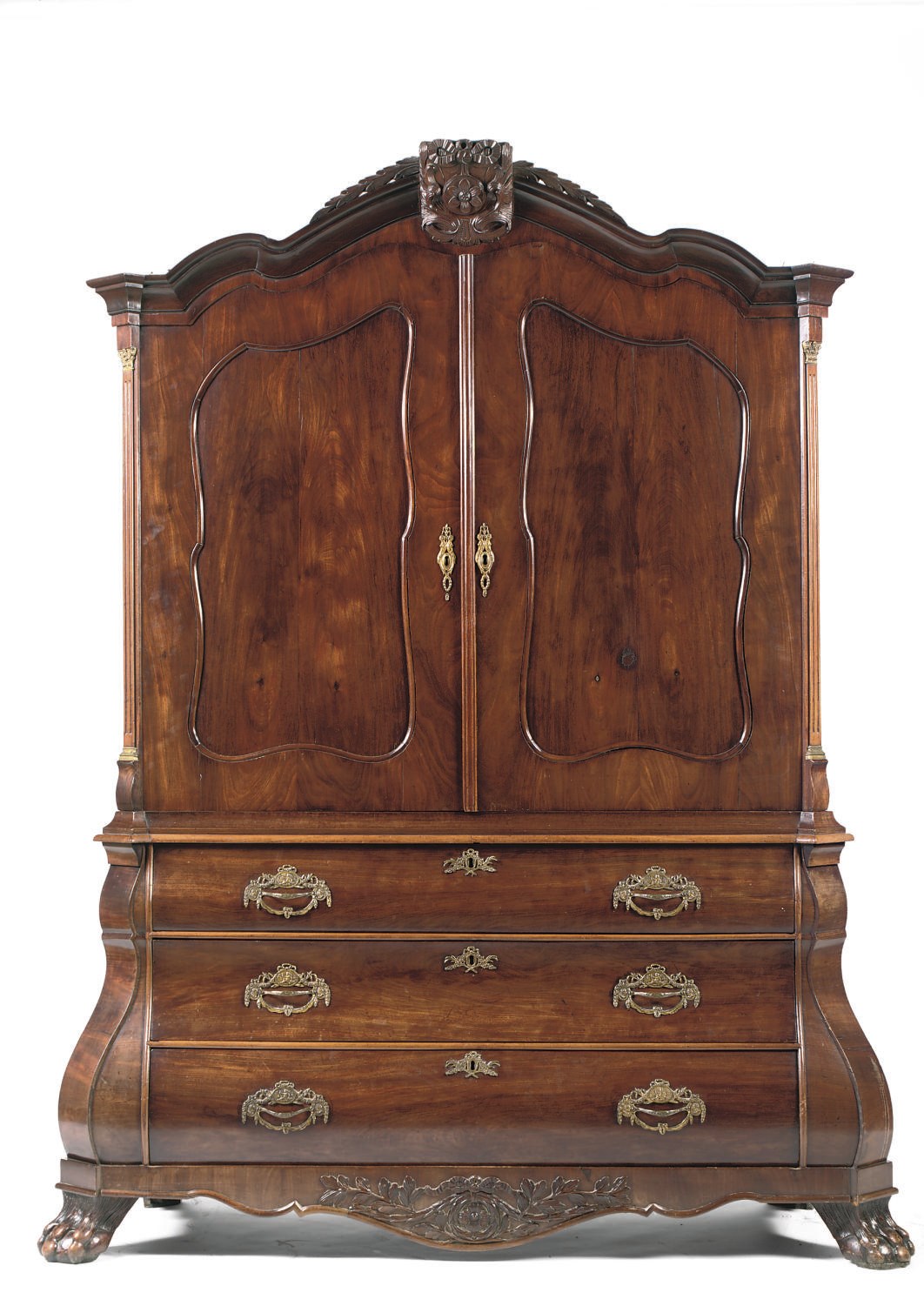 A DUTCH ORMOLU-MOUNTED MAHOGANY CABINET