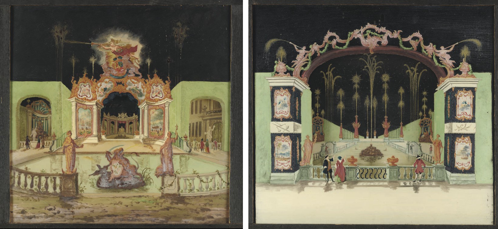 A COLLECTION OF THIRTY-SIX DUTCH HAND-PAINTED GLASS DIORAMA SLIDES