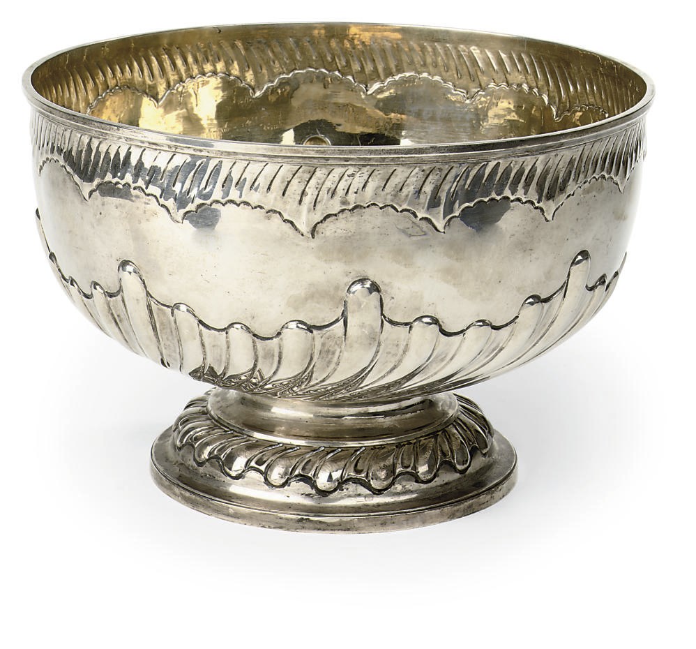 An English Victorian silver rose bowl