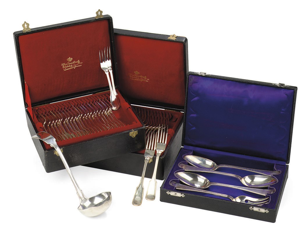 A Dutch silver table service