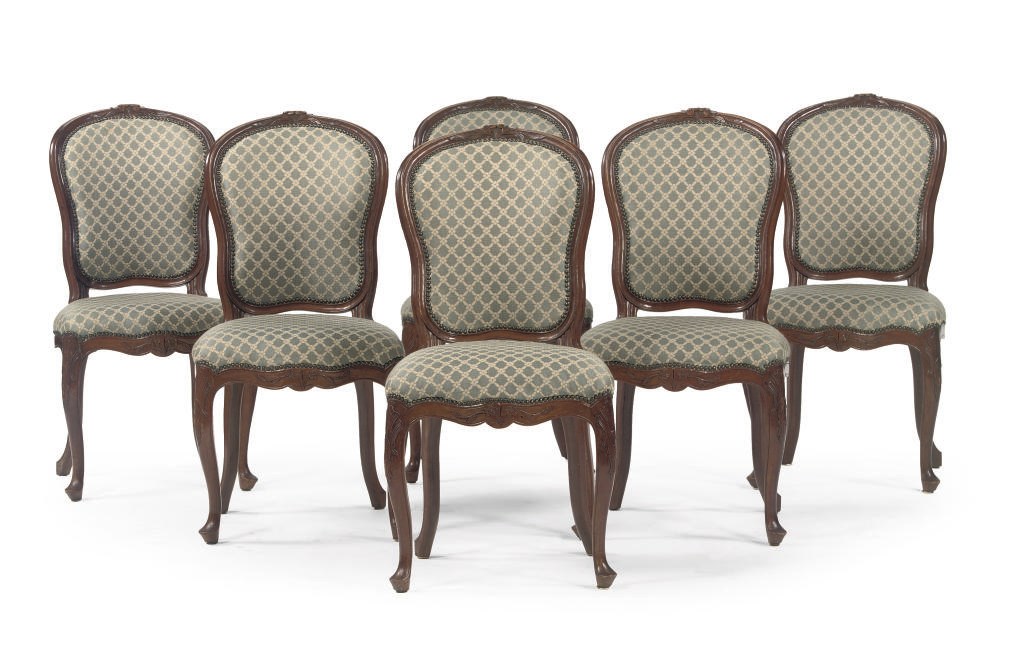 A SET OF SIX DUTCH MAHOGANY DINING CHAIRS
