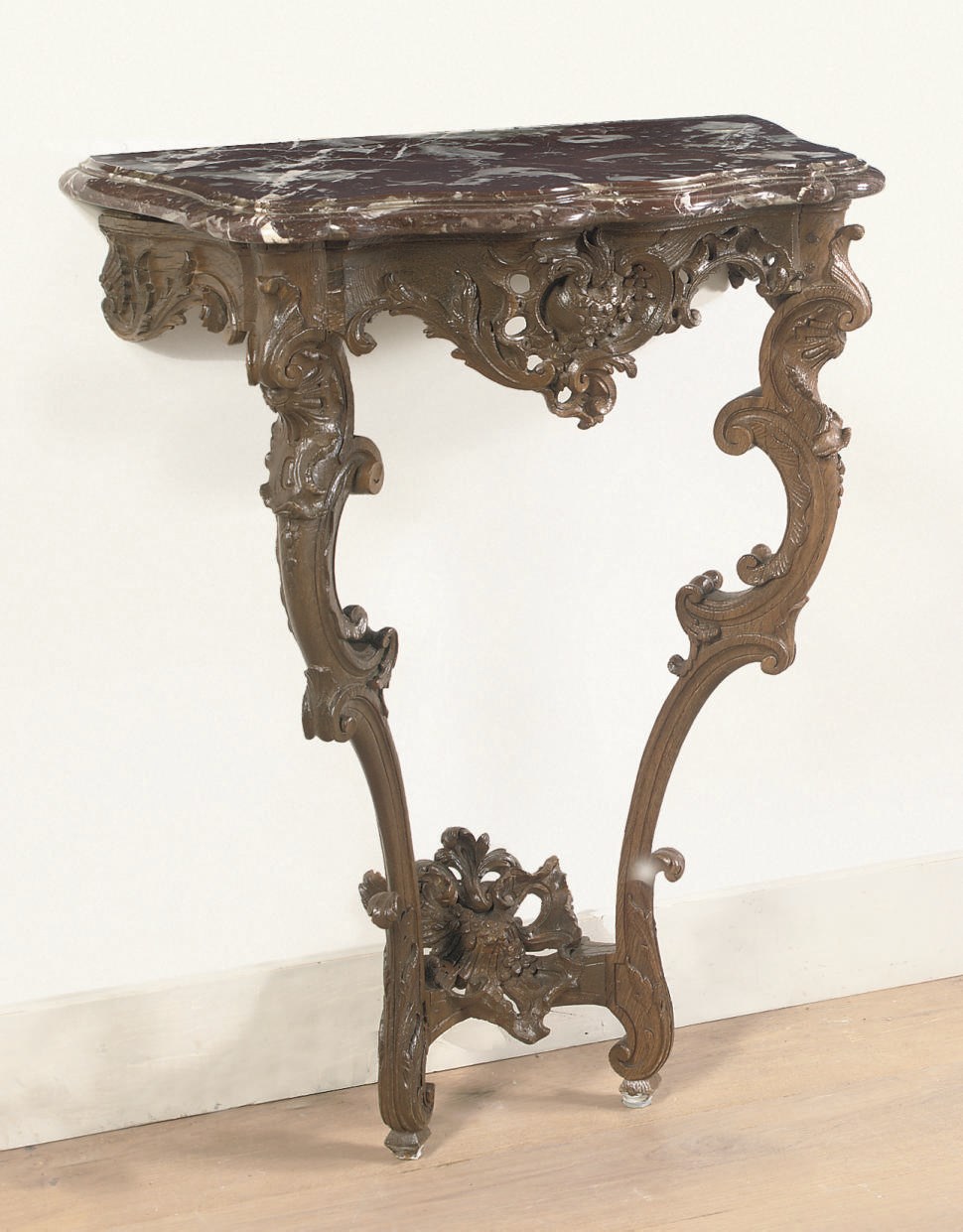 A GERMAN OAK CONSOLE TABLE