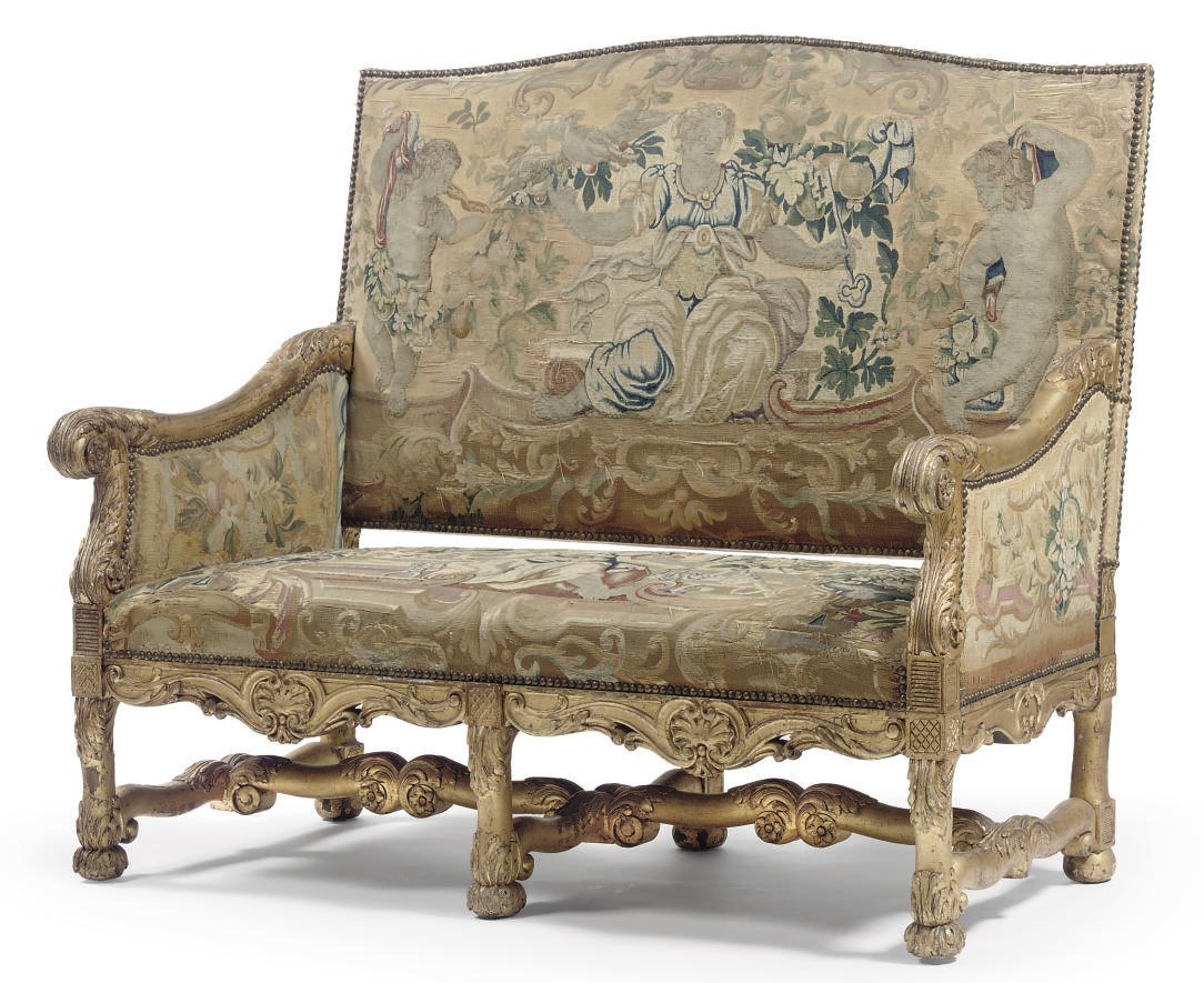 A FRENCH GILTWOOD CANAPE