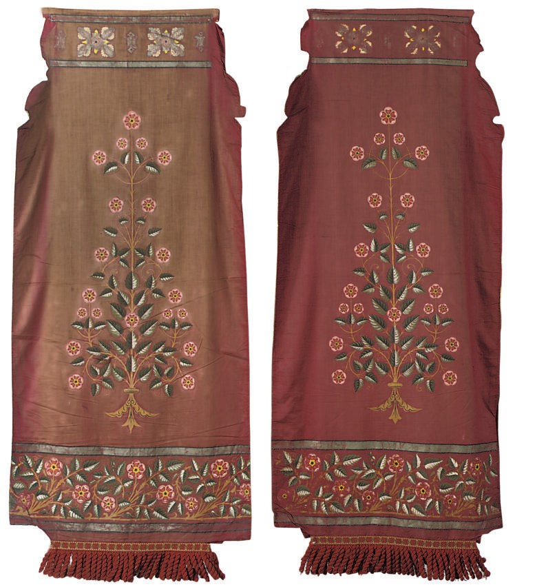 FOUR HAND PAINTED COTTON CURTAINS