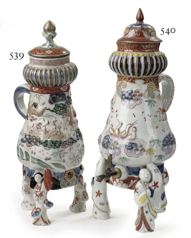 A Japanese Imari coffee-pot and cover