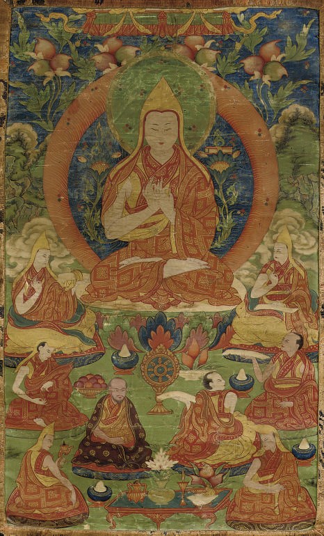 A Tibetan Thang.ka depicting Tsong.kha.pa