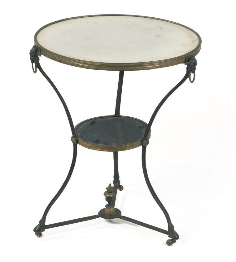 A FRENCH ORMOLU AND PATINATED BRONZE GUERIDON