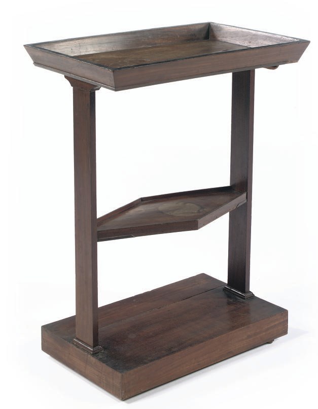AN EMPIRE MAHOGANY WORK TABLE