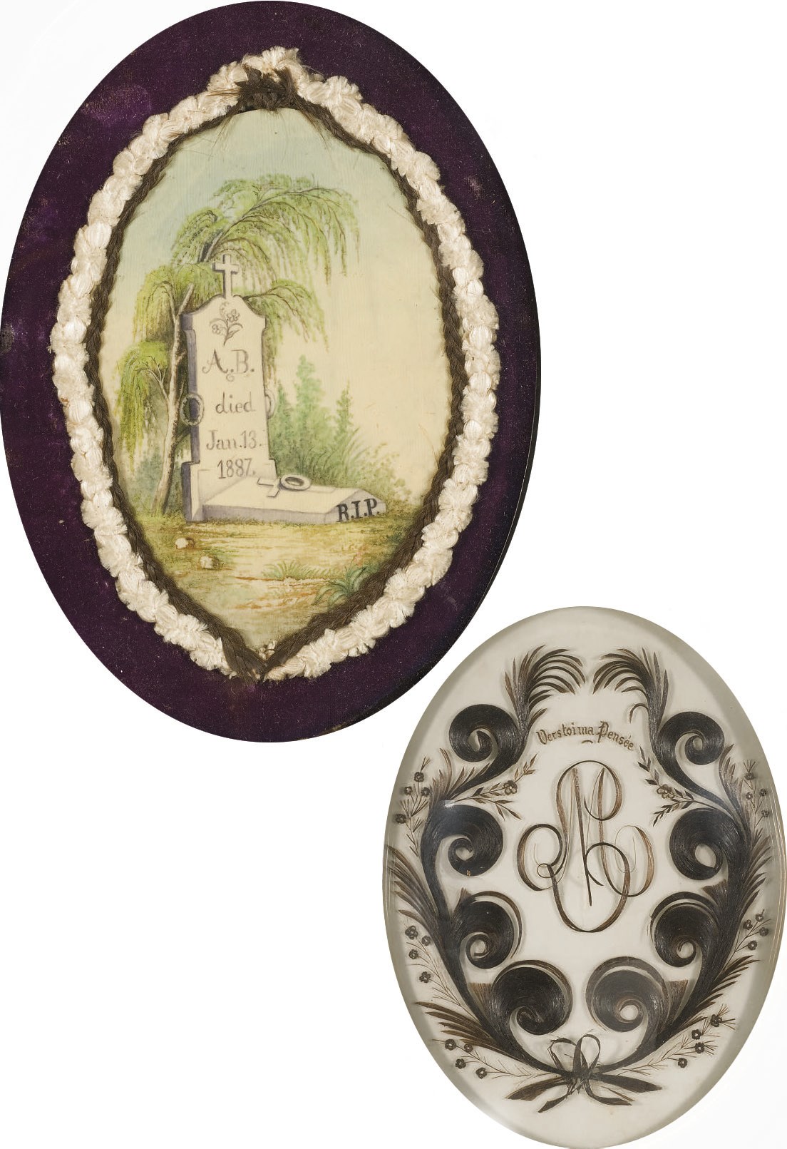 DEUX MEDAILLONS SOUVENIRS DE LA SECONDE MOITIE DU XIXEME SIECLE