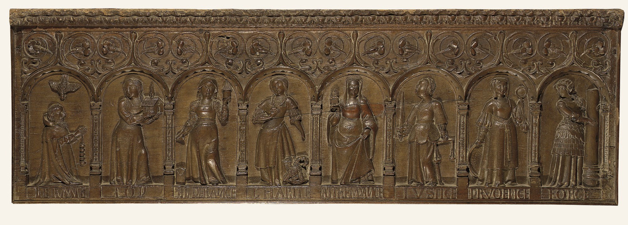 BAS-RELIEF EN BOIS SCULPTE