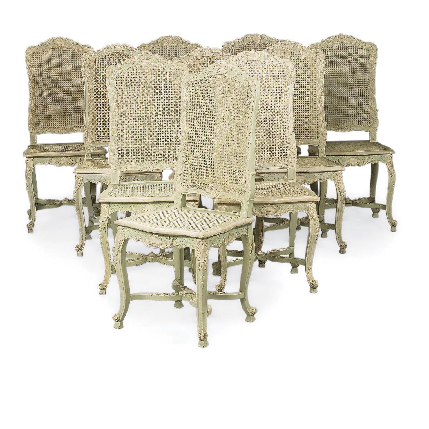 SUITE DE DIX CHAISES DE STYLE REGENCE