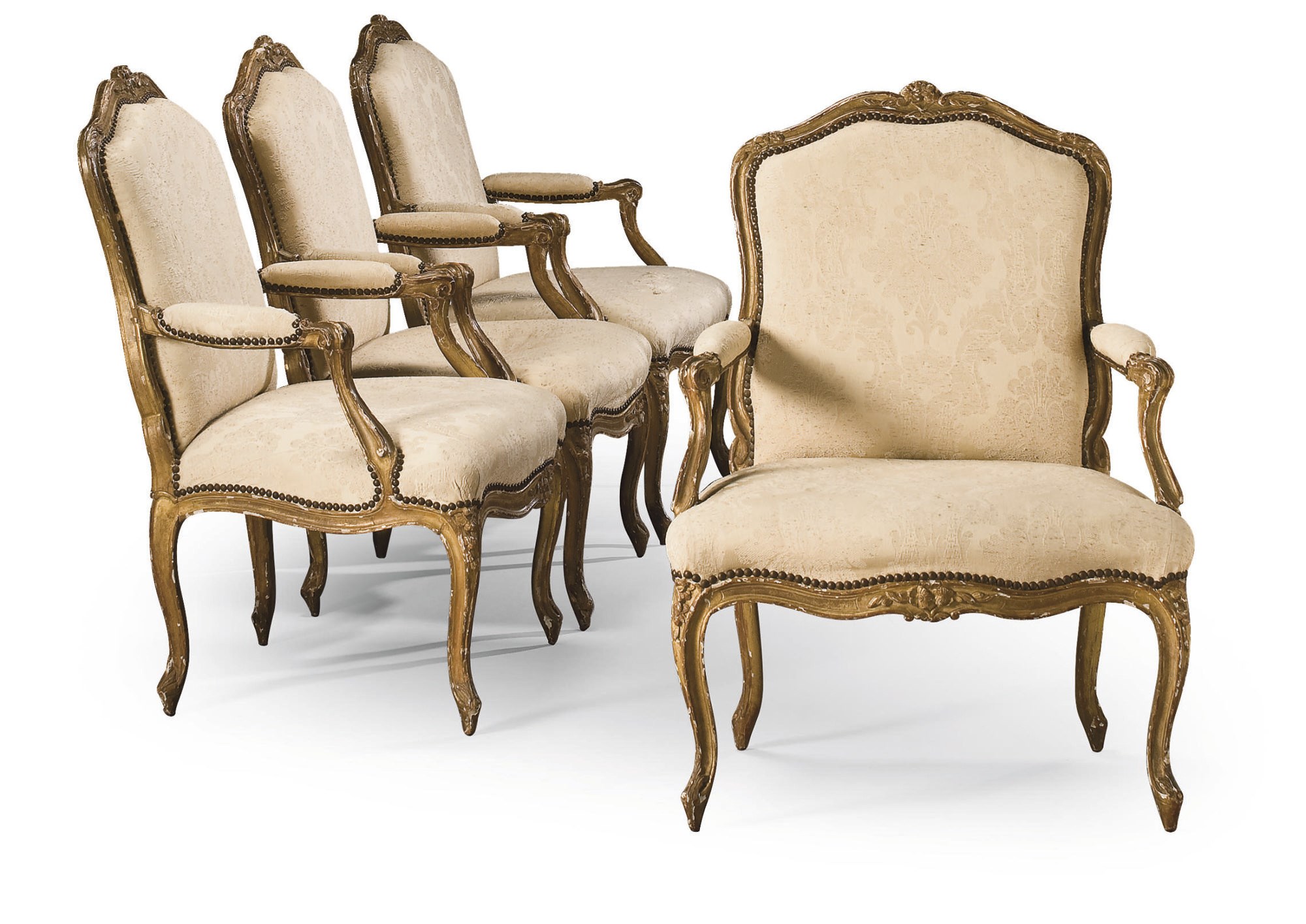 SUITE DE QUATRE FAUTEUILS A LA REINE D'EPOQUE LOUIS XV