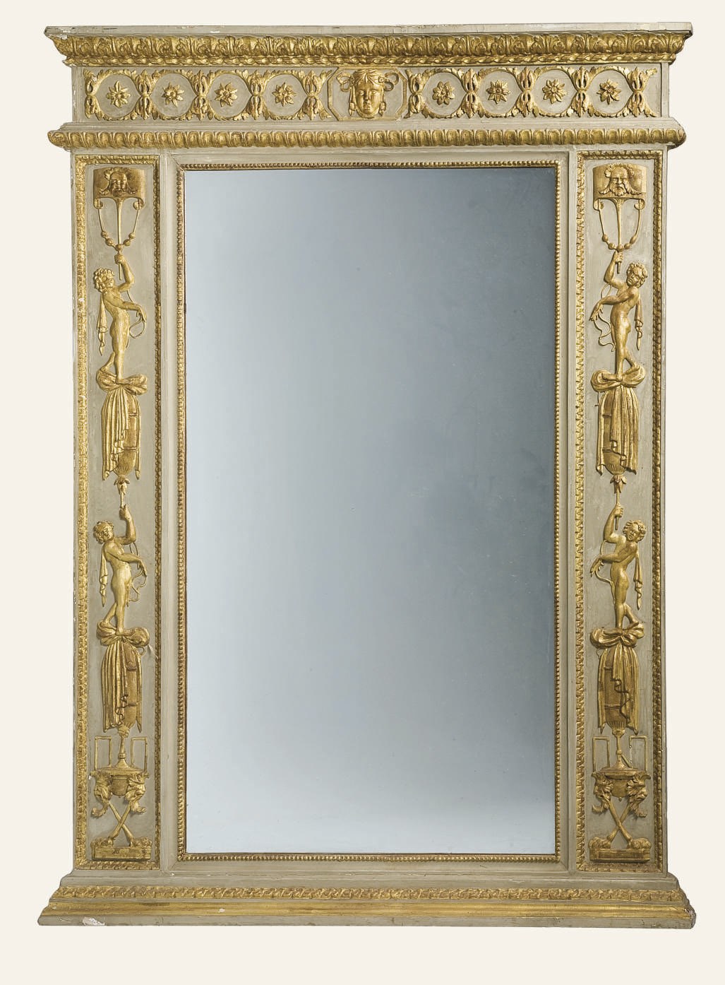 MIROIR DE TRUMEAU D'EPOQUE NEOCLASSIQUE