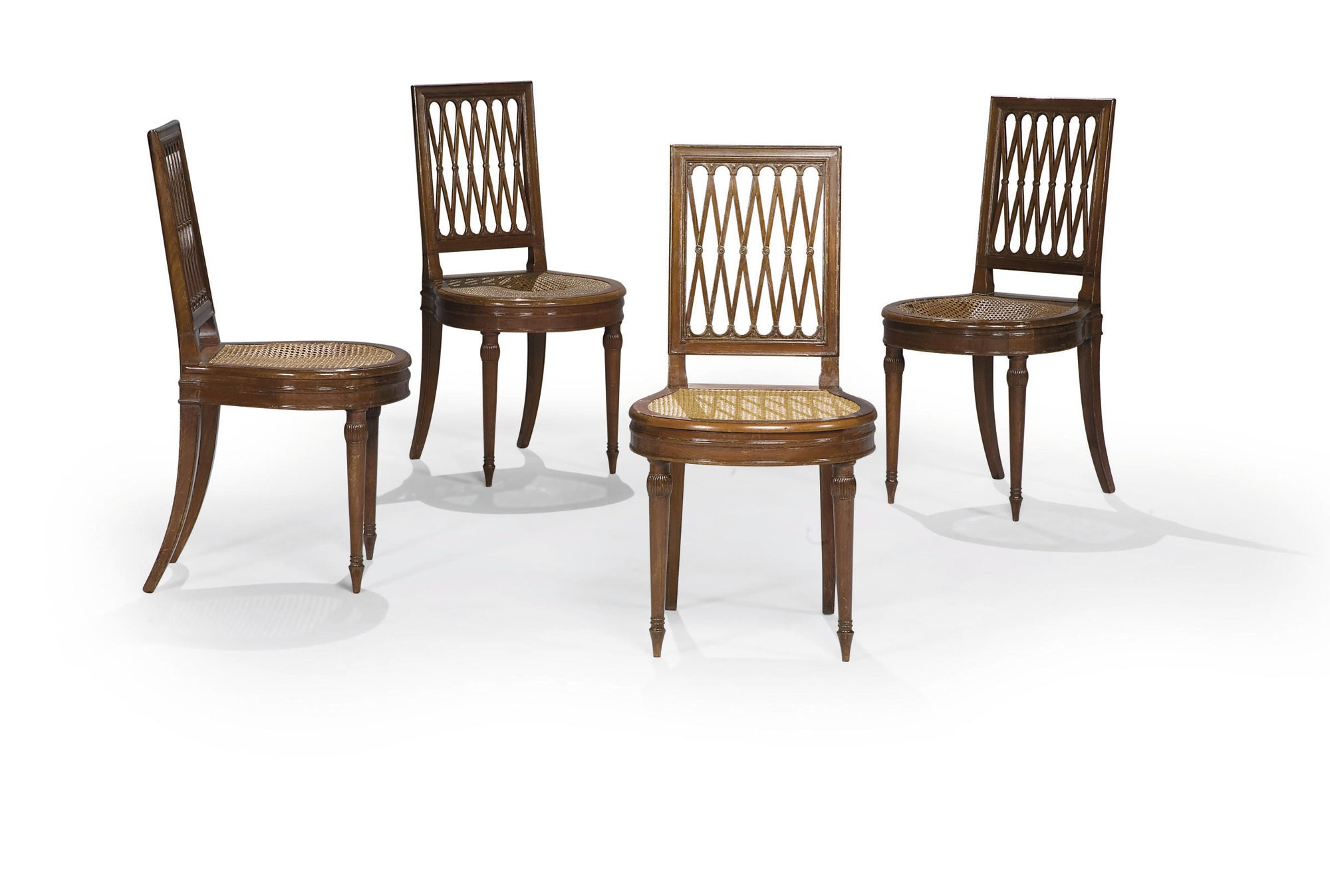 SUITE DE QUATRE CHAISES D'EPOQUE LOUIS XVI