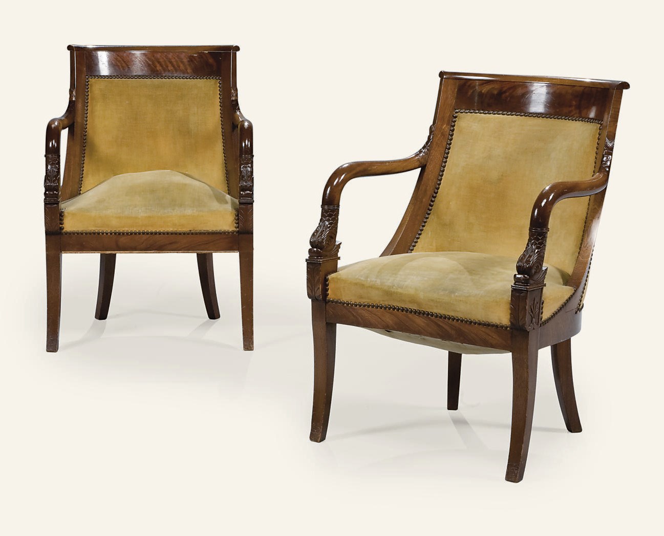 PAIRE DE FAUTEUILS D'EPOQUE LOUIS PHILIPPE
