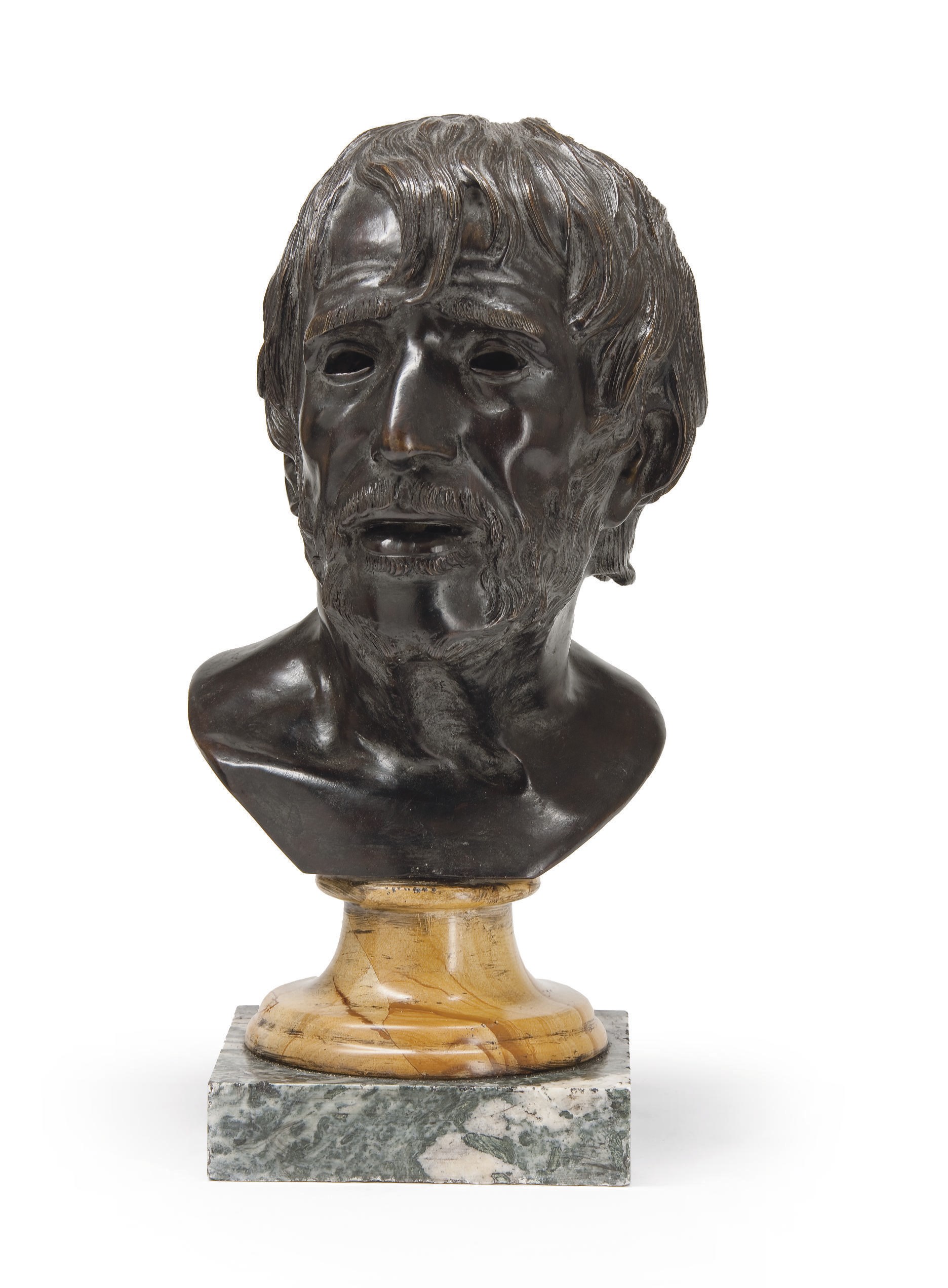 BUSTE EN BRONZE REPRESENTANT SENEQUE