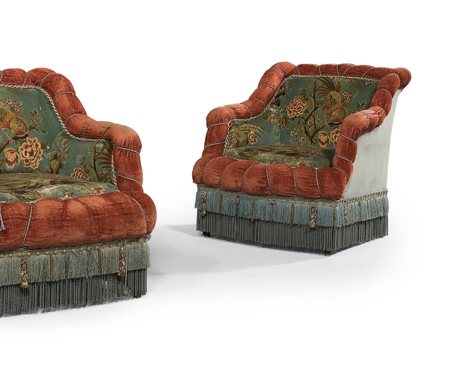 PAIRE DE FAUTEUILS CONFORTABLES D'EPOQUE NAPOLEON III