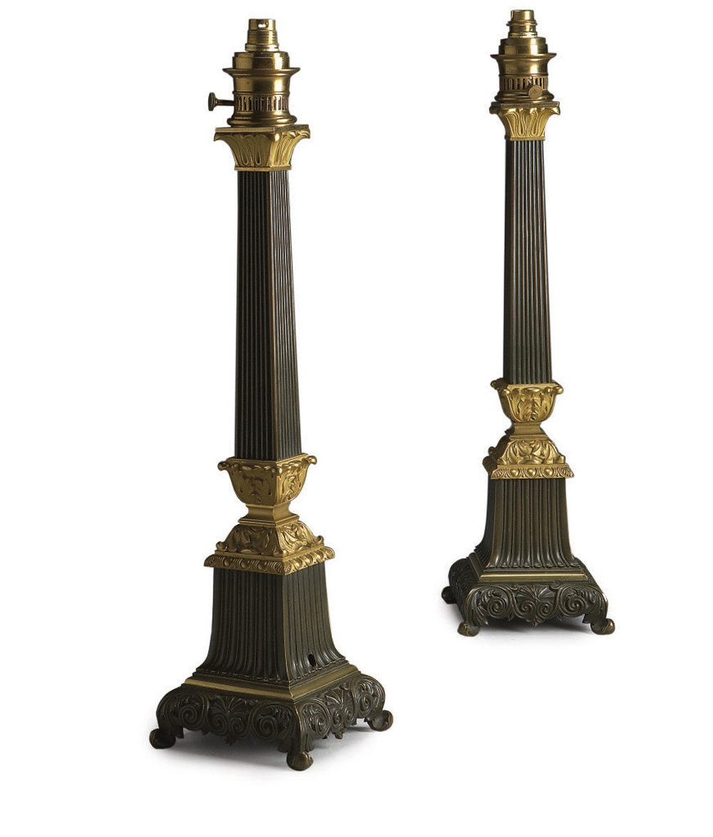 PAIRE DE LAMPES A HUILE D'EPOQUE LOUIS-PHILIPPE
