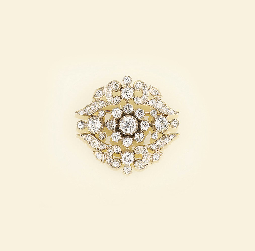A late 19th century diamond brooch