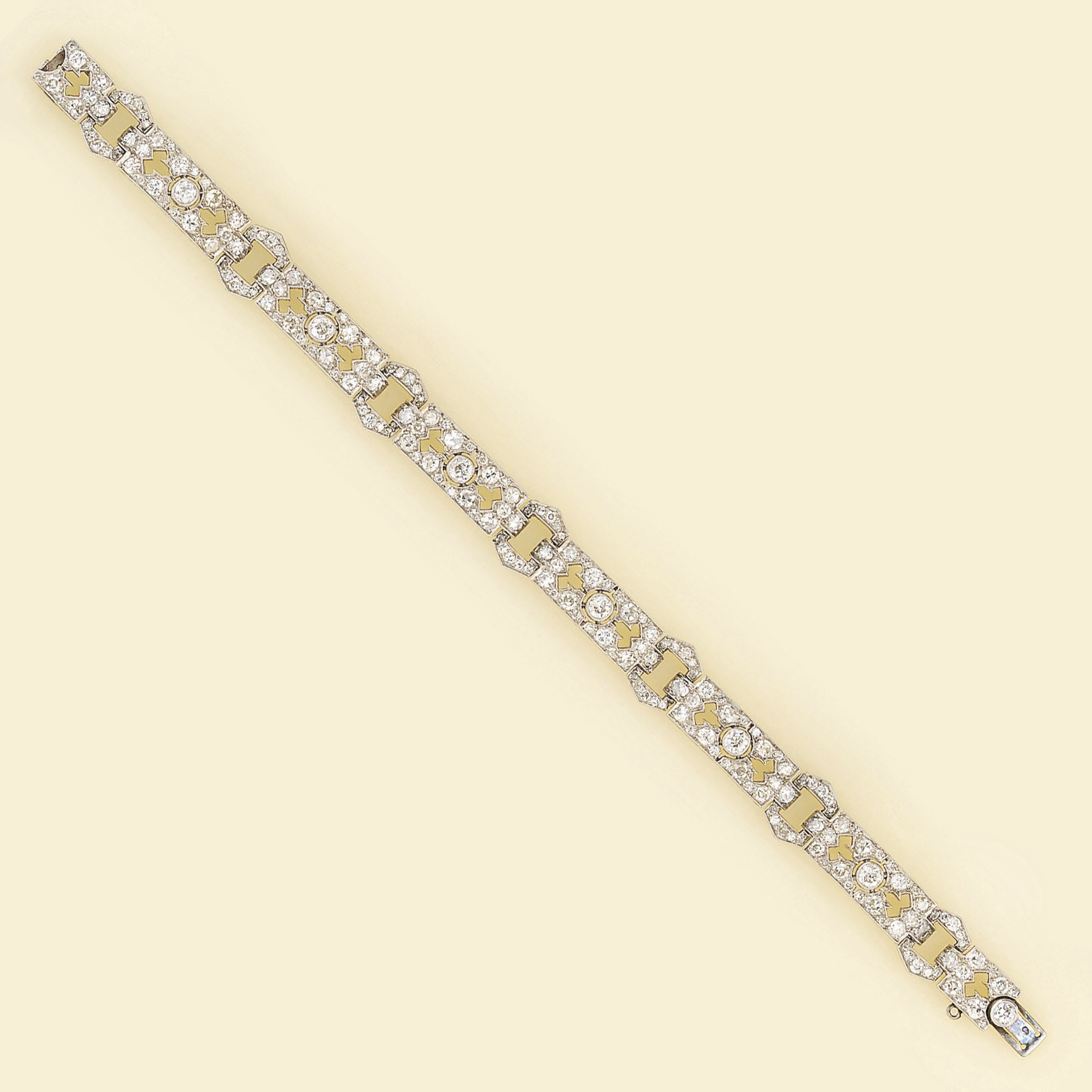 An Art Deco platinum and diamond bracelet