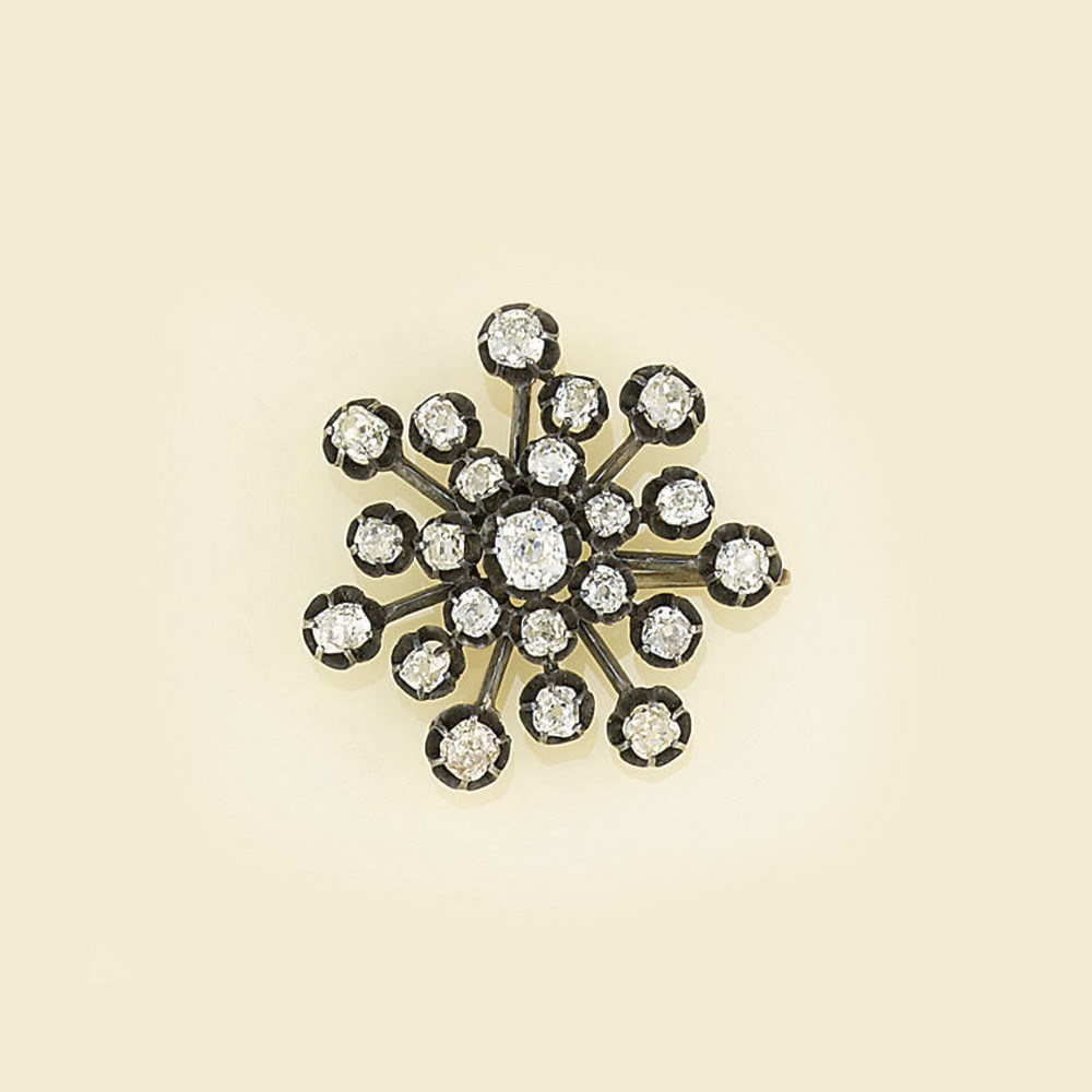 A 19th century diamond brooch