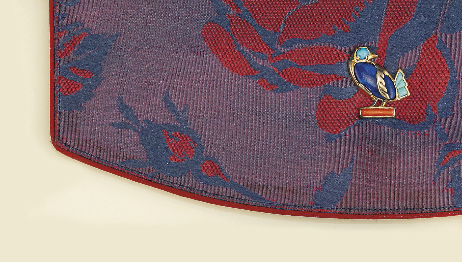 An Art Deco woven silk and gem set evening bag, by Cartier