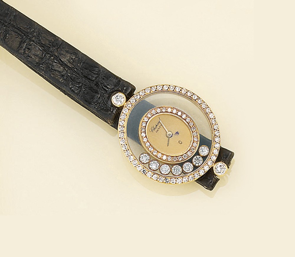 A lady's "Happy Diamond" quartz wristwatch, by Chopard
