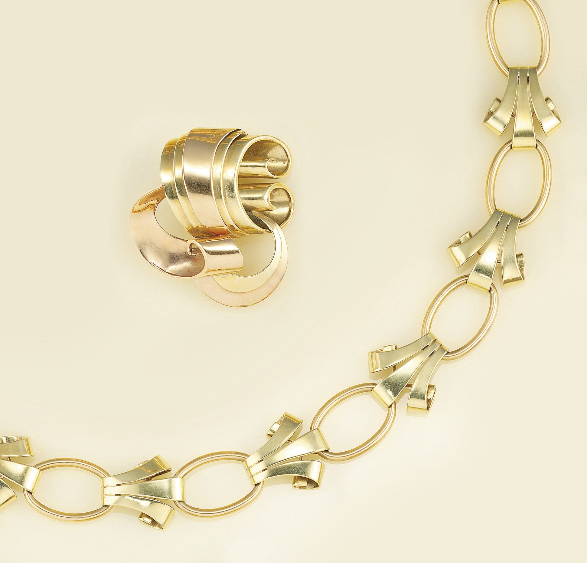 A suite of gold jewellery, by Tiffany & Co.